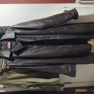 🤎Women's Dark Brown Leather Coat